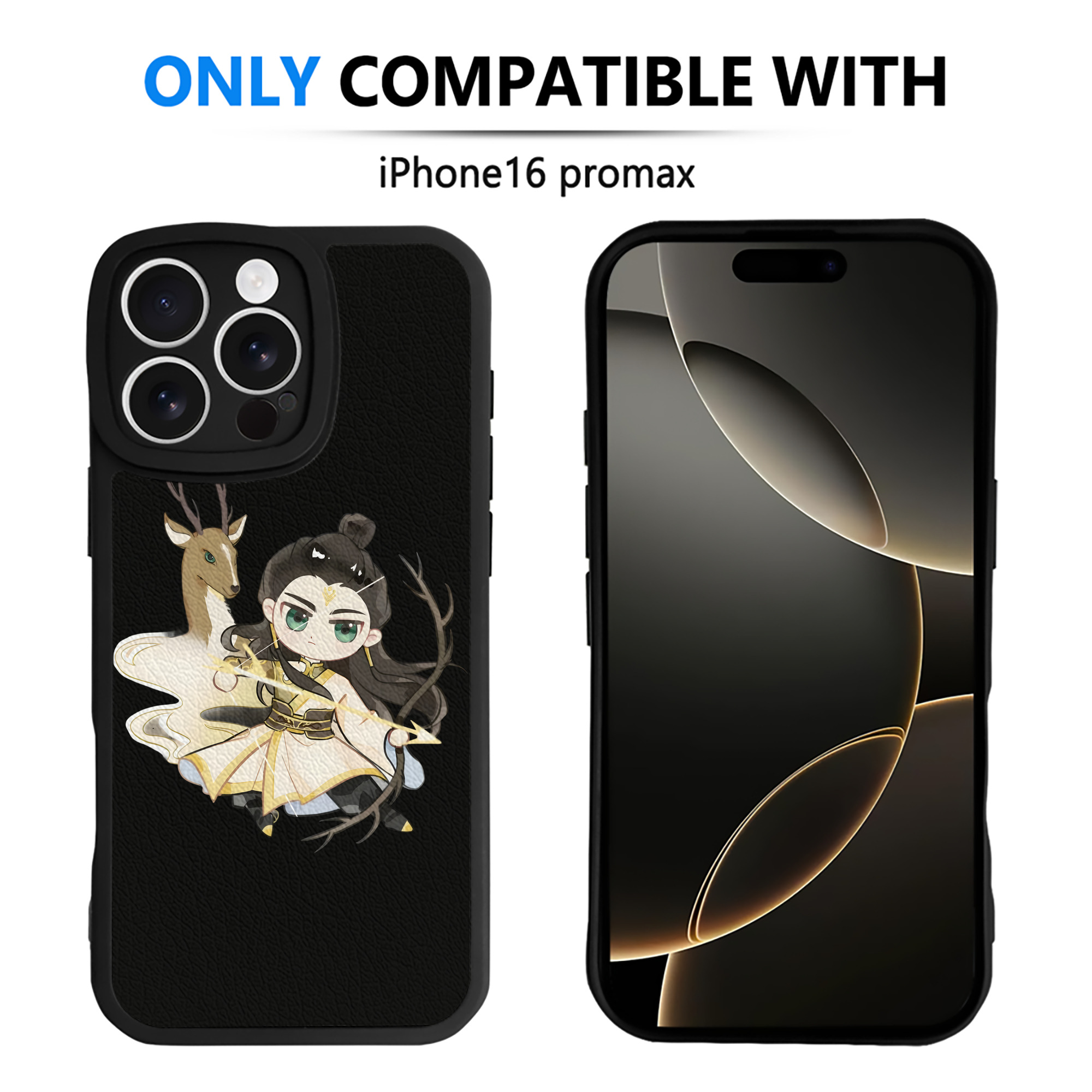 （画像用） Ne Zha 2 ナタ 魔童の大暴れ 【iPhone 16シリーズ対応】シリコンスマホケース（レザー調） 材質：シリコン
